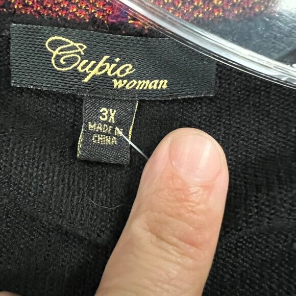 Cupio Women's Mixed Print Cardigan Open Front Multicolor Size 3X - Picture 8 of 9